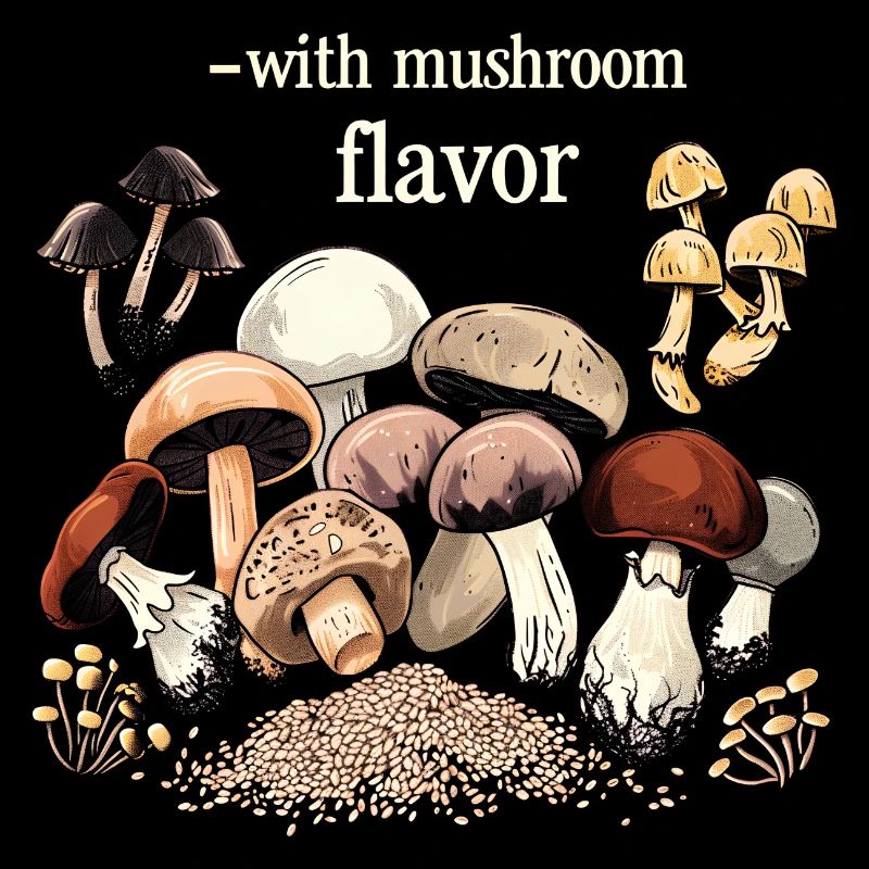Avec un design de saveur de champignon