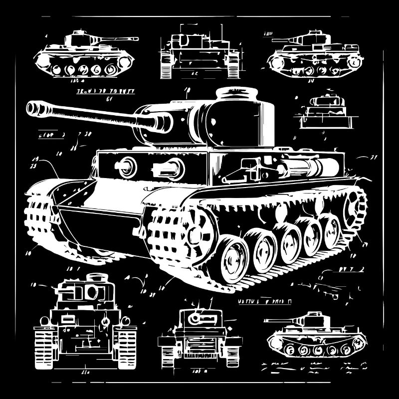 Wireframes de char conçus pour les amoureux de l’armée