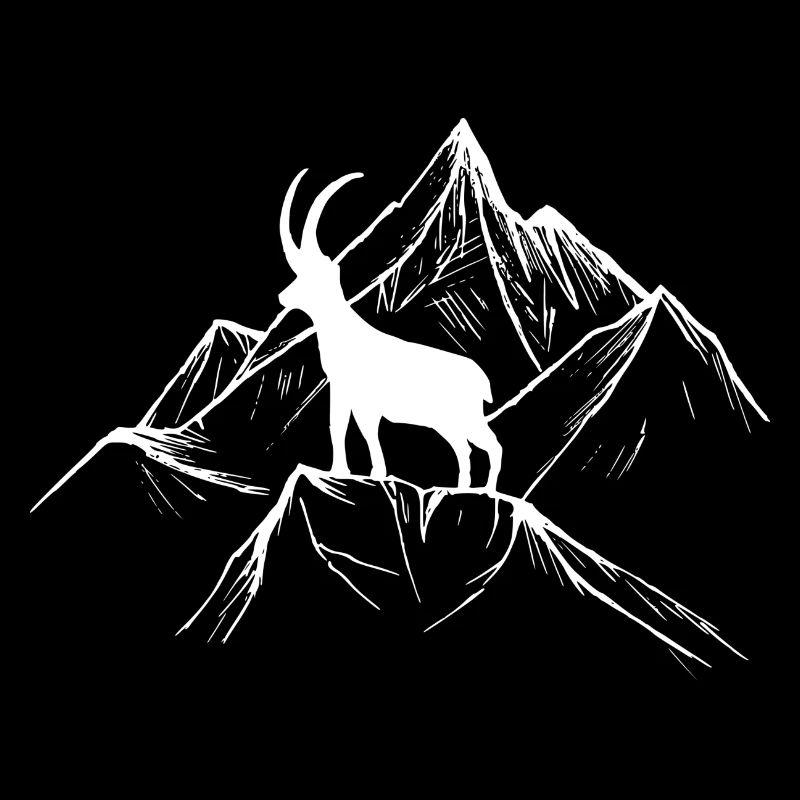 Steinbock auf Gipfel
