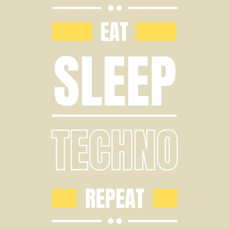 eat sleep techno repeat geschenk idee party spruch
