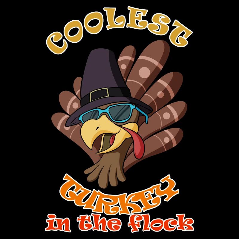La dinde la plus cool du troupeau Je joyeux Thanksgiving