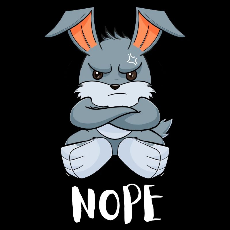 Nope Funny Lazy Rabbit
