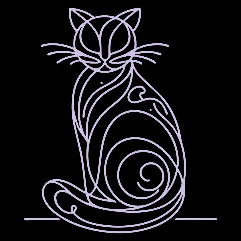 Dessin au trait de chat