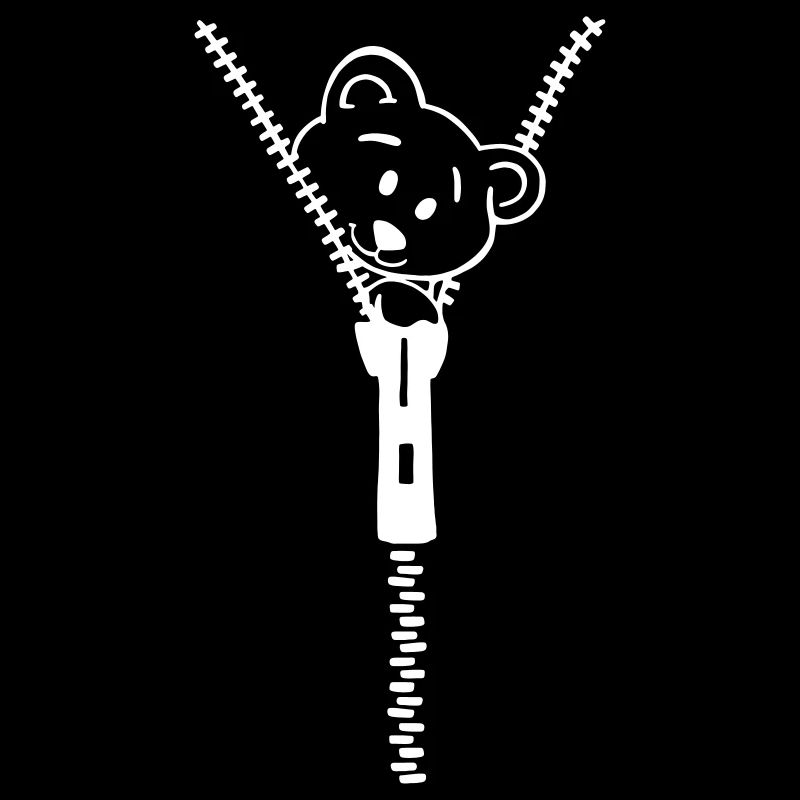 Fermeture éclair avec ours mignon