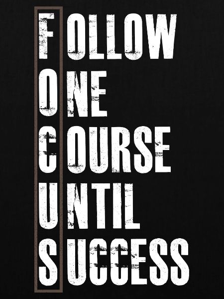 Follow One Course Until Success