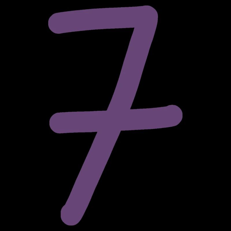 7 numéro sept numéro Violet anniversaire