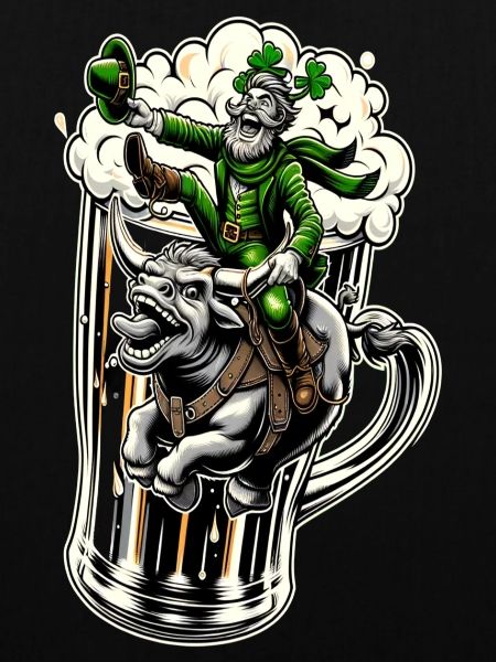 Reitender Leprechaun (Irischer Kobold)