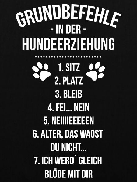Lustige Befehle Kommandos Hunde