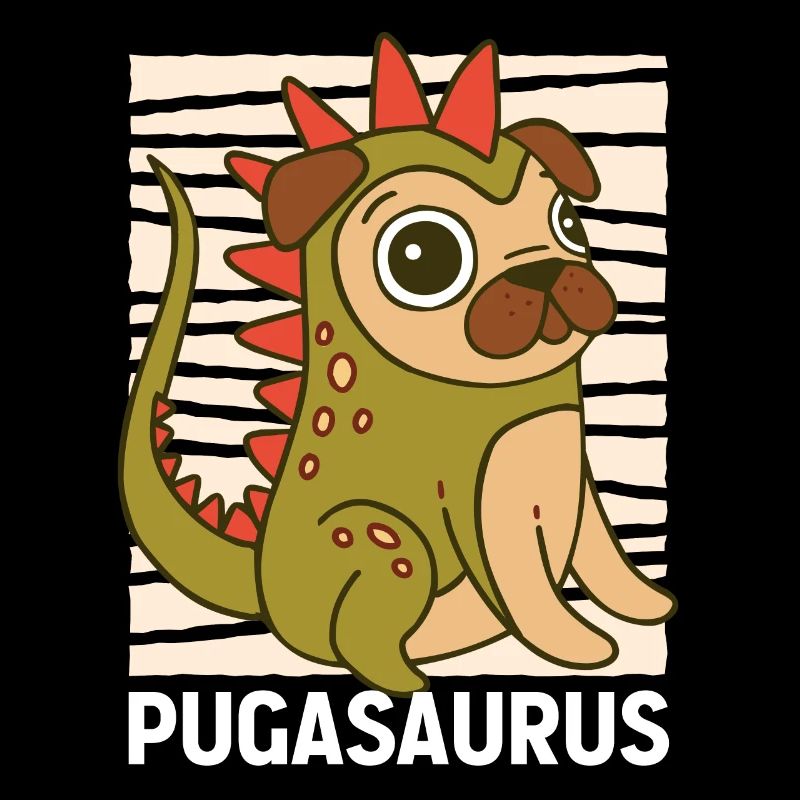geschenk - mops pug hundeliebhaber pugasaurus