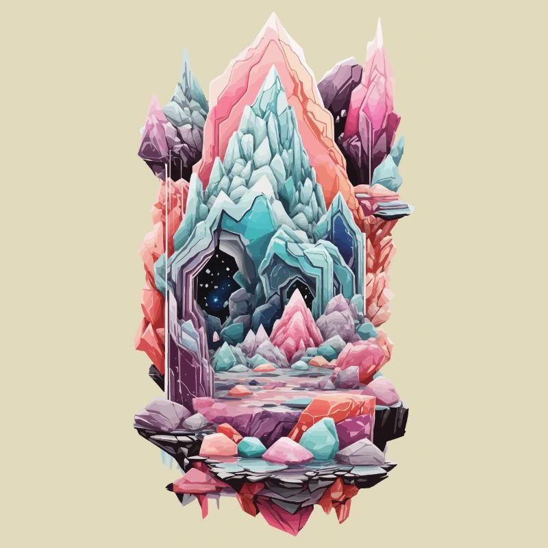 Geology Gemstone Geode Artwork Design
