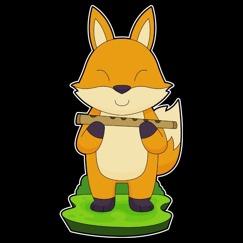 Fuchs Musiker Flöte Musik