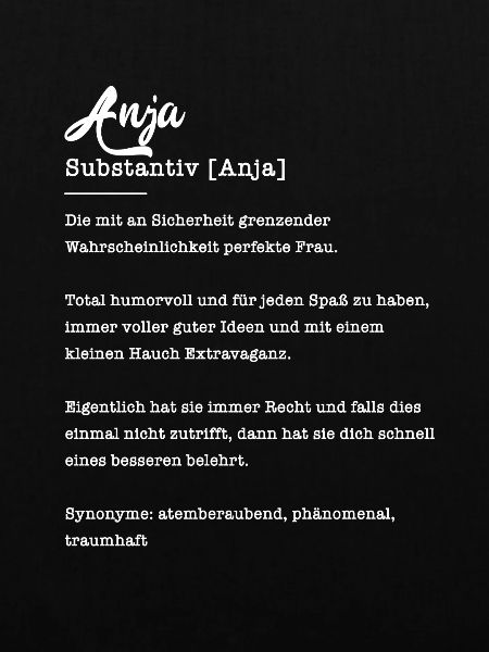 Anja Substantiv Namensbedeutung Herkunft