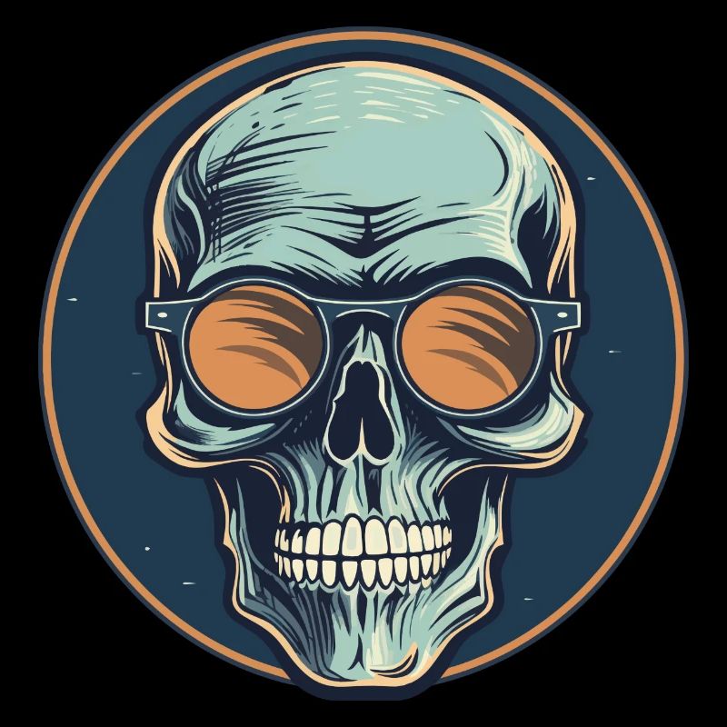 Skull with sunglasses, skull, skeleton