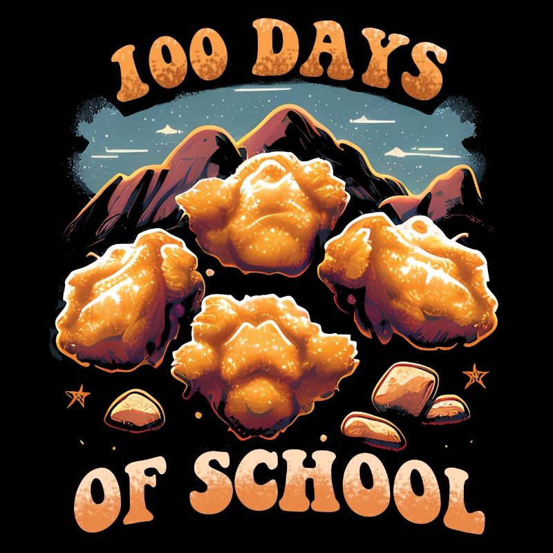 100 pépites de poulet de jour d’école