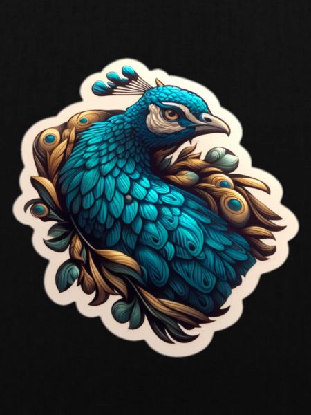 Blauer Pfau Federpracht
