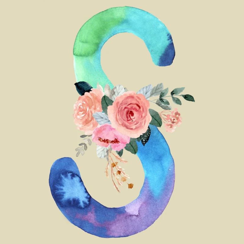 Buchstabe S Aquarell