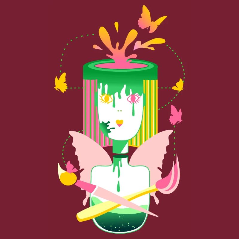Kunstmädchen-Schmetterling