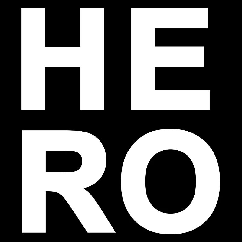 Big Bold Hero White Text 2x2 Square