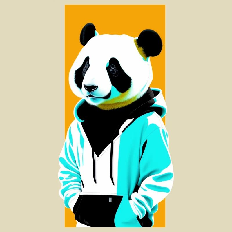 Panda en sweat à capuche