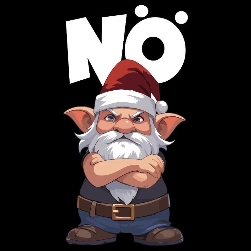 Slogan du logo du gnome de Noël défiant