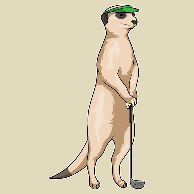 Erdmännchen Golf Golfschläger