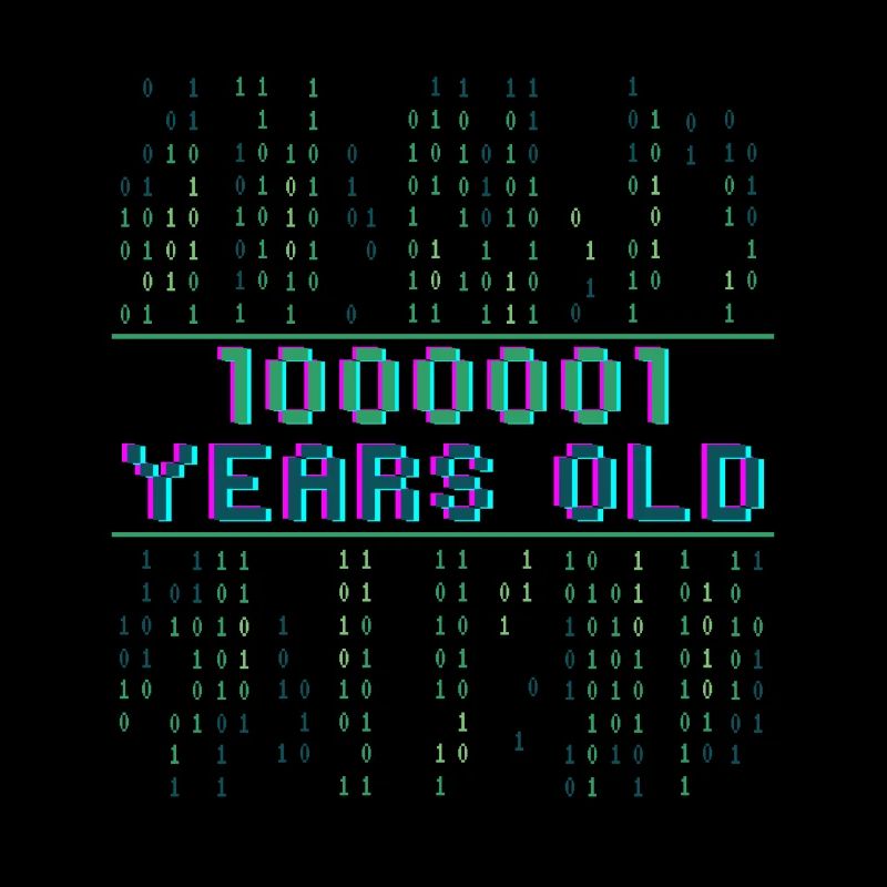 65. Geburtstag 65 Jahre alt Binärcode Informatik