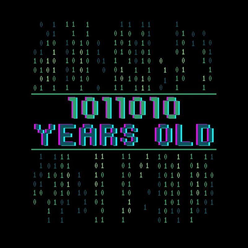 90. Geburtstag 90 Jahre alt Binärcode Coder