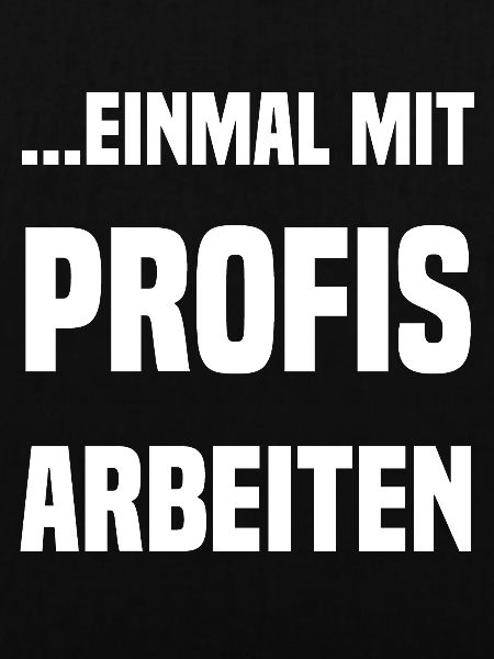...einmal mit Profis arbeiten