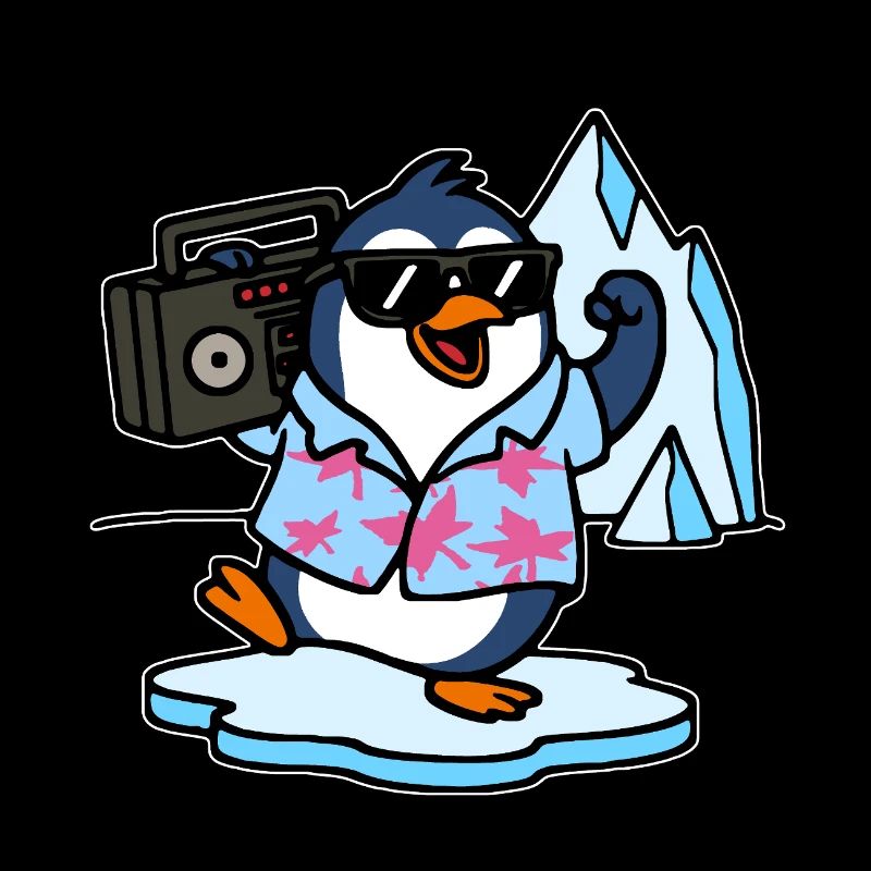 Cooler Pinguin Comic