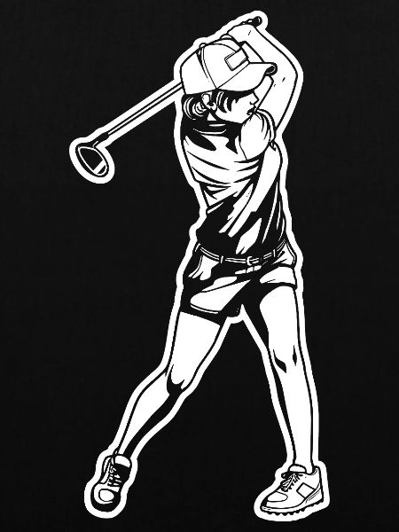 Golferin Skizze