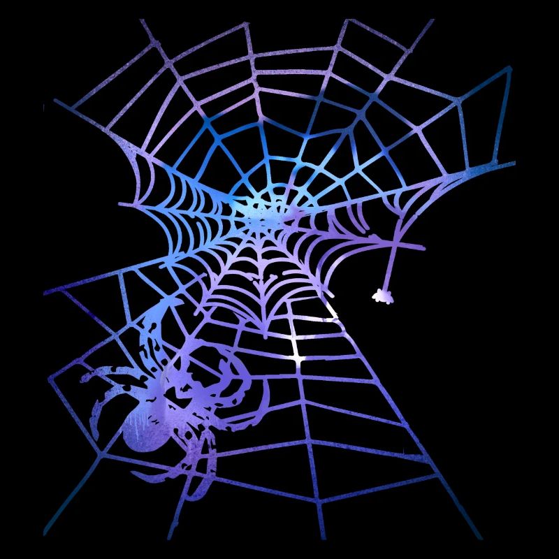 Spider, Spider Web, Purple Web, Halloween