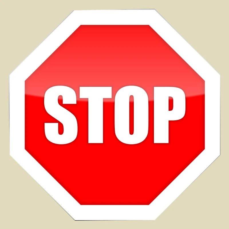 Impression graphique de plaque STOP rouge