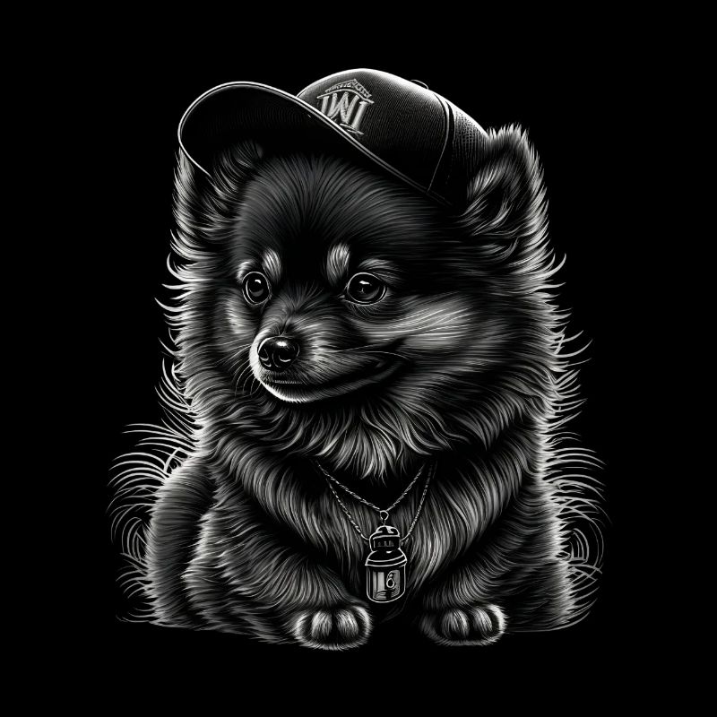 Spitz nain à casquette