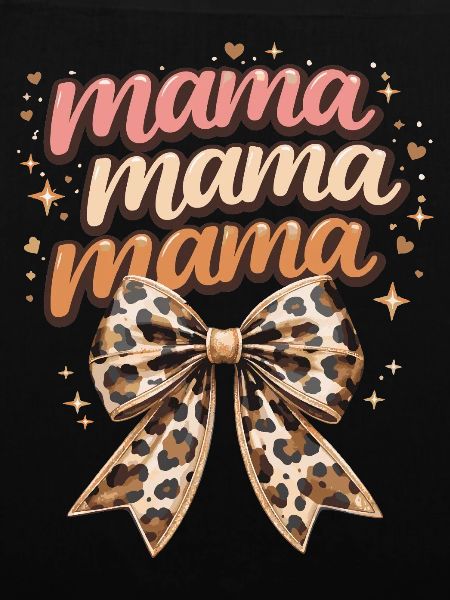 Mama Leopard Bow Retro Chic | Mama-Geschenk