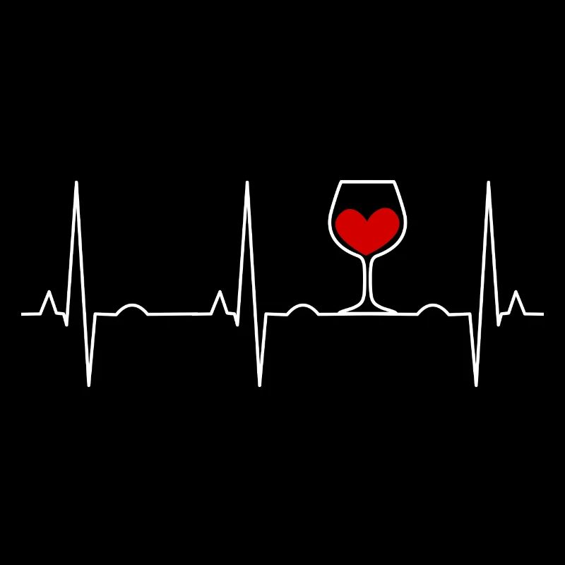 Heartbeat Wein Herzfrequenz Weinfest Wine Vino Fun