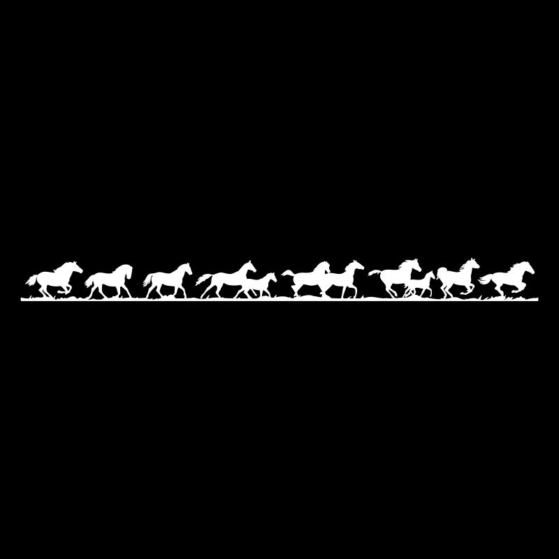 Wildpferde Silhouette Herde Horizont Western