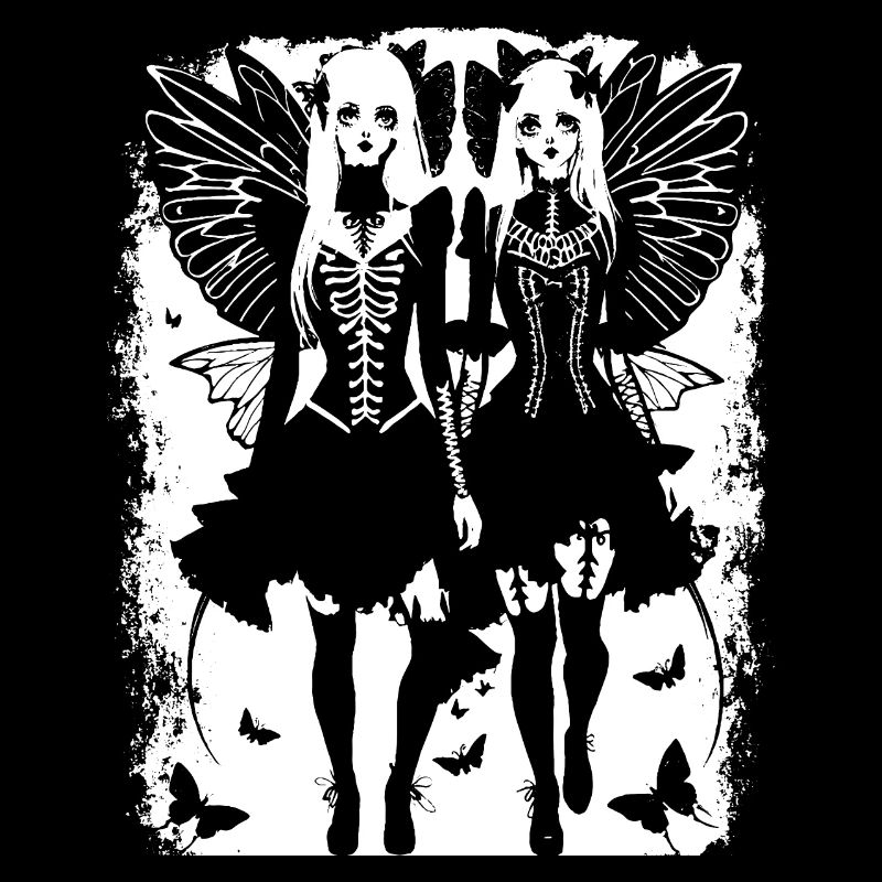 Fairycore Esthétique Squelette Fée Goth Gothique G