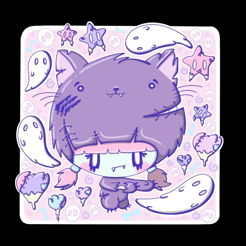 Mignon chat zombie chaton