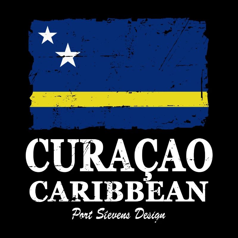 Curaçao - Drapeau de Curaçao - Drapeau de Curaçao