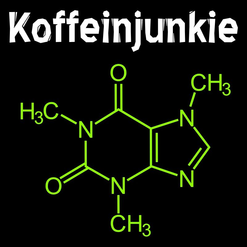 Koffeinjunkie mit Strukturformel