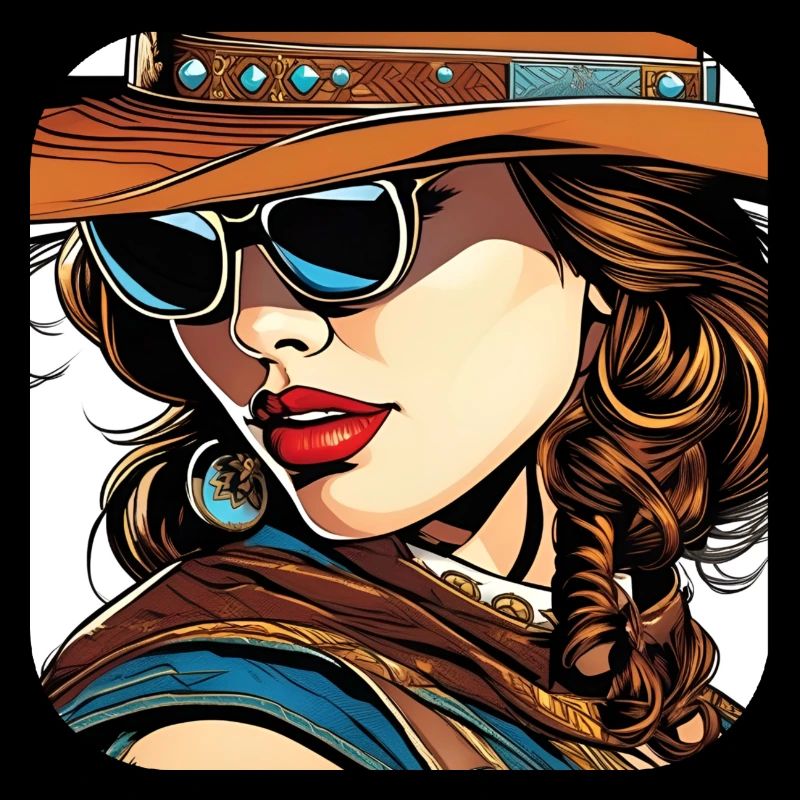 Fille occidentale cool avec des lunettes de soleil