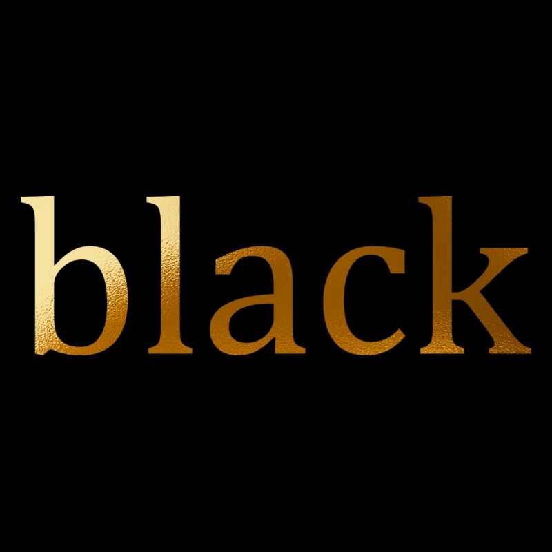 black-Goldschrift
