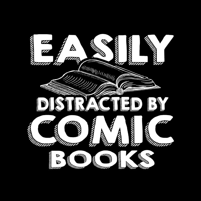 Comic Book Addict Gift facilement distrait par la bande dessinée