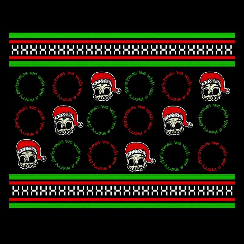 Pull de Noël moche chemise crâne