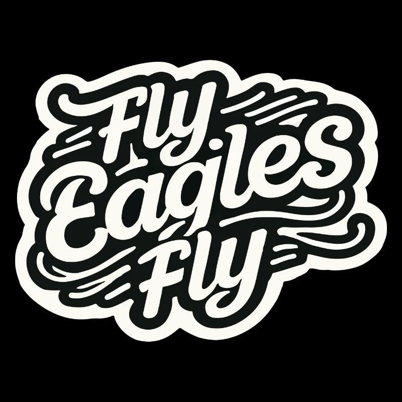 Fly Eagles Fly Bold Teamgeist Design für den Sport
