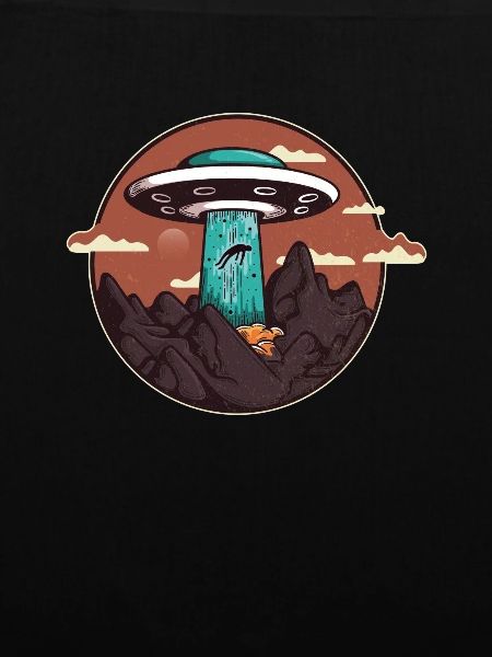 Weinlese-UFO-Raumschiff-Alien Abduction