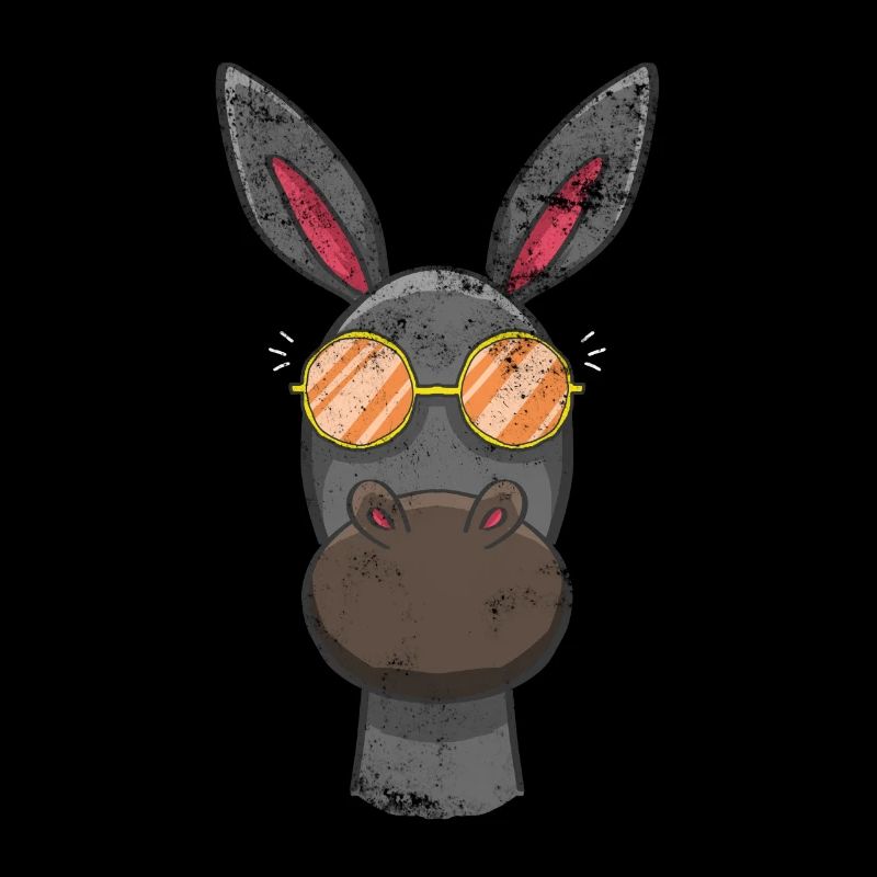 Cool donkey with sunglasses