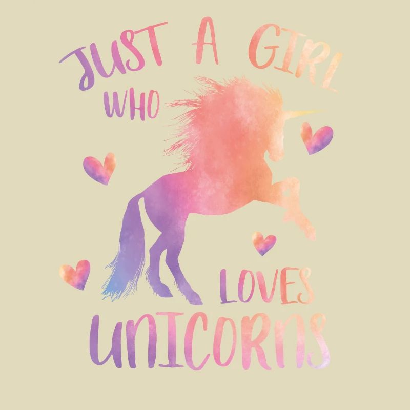 Nur ein Mädchen, das Einhörner liebt