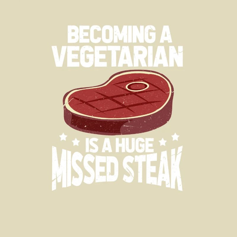 Fleischesser Steak Fleisch Vegetarier Geschenk