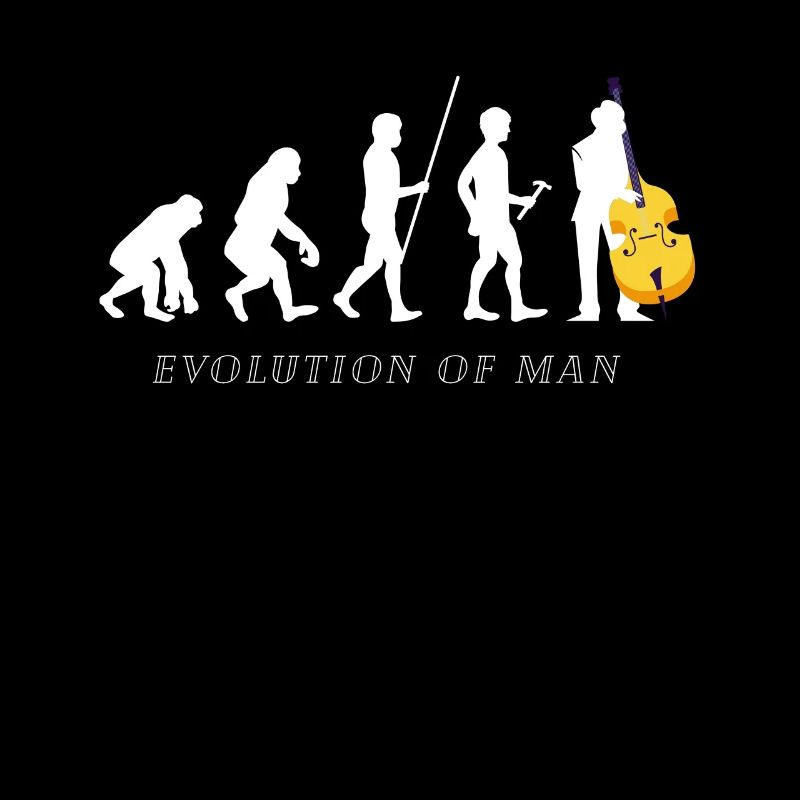 Evolution Of Man Bass String Instrument Lover Gift